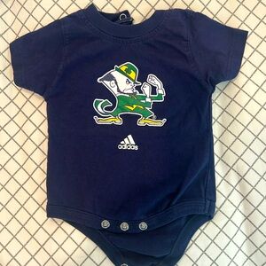 ND Fighting Irish 0-3 month worn once onesie!
